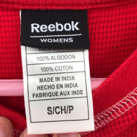 Reebok women Minnesota wild hockey red and white cotton long sleeve thermal - Picture 9 of 10